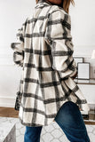 Plaid Button-Front Long Sleeve Shirt