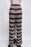 Striped Button Front Two Piece Set