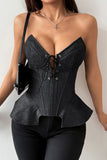 Lace-Up Corset Tank Top