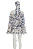 Tie-Front Puff Sleeve Mini Dress