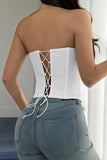 Bustier Lace-Up Tank Top