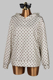 Polka Dot Side Stripe Hoodie Sweatshirt