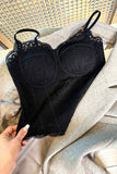 Lace Sweetheart Neck Corset Cami