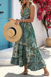 Paisley Print Halter Maxi Dress