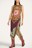 Fringe-Trim Floral Shift Dress