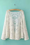 Open-Front Lace Blouse
