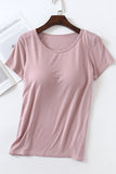 Built-In Bra Short-Sleeve T-Shirt