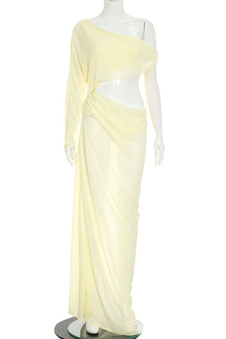 One-Shoulder Cutout Maxi Casual Dress