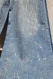 Rhinestone Wide Leg Jeans