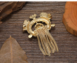 Vintage Floral Tassel Brooch