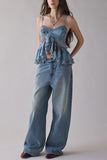 Flowy Ruffled Spaghetti Strap Blouse