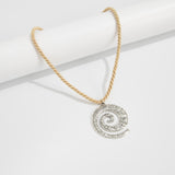 Abstract Spiral Pendant Necklace