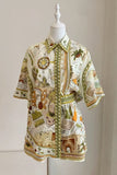 Boho Print Shirt and Shorts Set