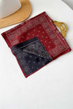 Paisley and Geometric Print Square Scarf
