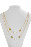 Pearl Layered Chain Necklace