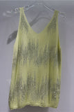 Sequin V-Neck Sleeveless Tank