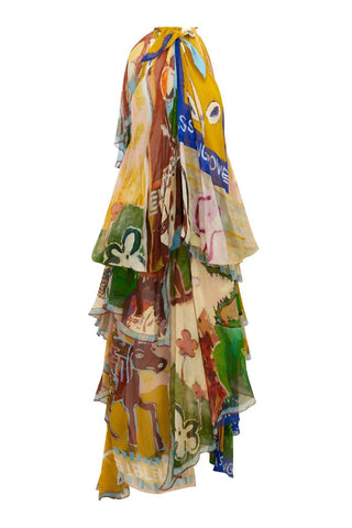 Halter Asymmetrical Vacation Dress