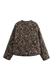 Animal Print Button Front Jacket