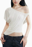 One-Shoulder Draped Tank Top