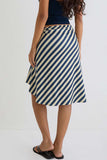 Striped Midi Wrap Skirt