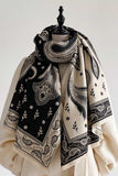 Paisley Print Fringed Scarf