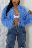 Fuzzy Open-Front Long Sleeve Jacket