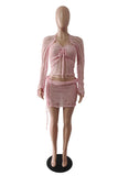 Strappy Crochet Skirt Set