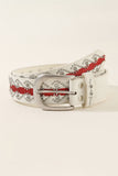 Studded Rhinestone Buckle Belt