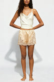 Lace Trim Casual Shorts