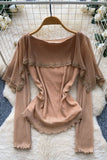 Lace Trim Layered Top