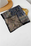 Paisley and Geometric Print Square Scarf