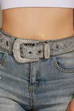 Rhinestone Buckle Belt