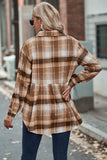 Plaid Button-Front Long Sleeve Shirt