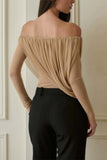 Off-Shoulder Draped Top