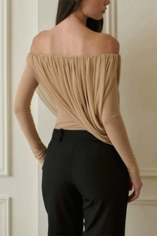 Off-Shoulder Draped Top