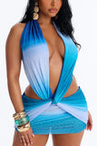 Colorful Halter Dress
