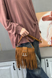 Fringe Buckle Crossbody Bag