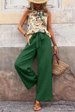 Printed Sleeveless Top & Pants Set