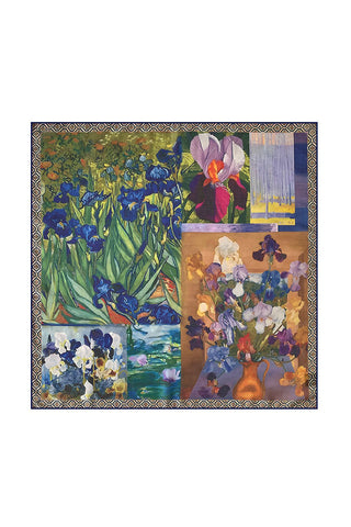 Patchwork Floral Print Square Scarf