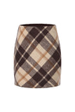 Plaid High-Waist Bodycon Midi Skirt