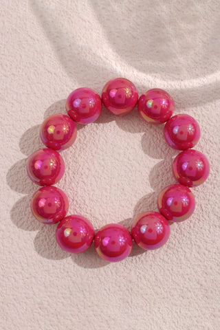 Iridescent Bead and Translucent Resin Bangle