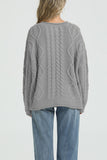 Cable Knit Button-Front Cardigan