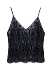 Sequin Geometric Beaded V-Neck Cami