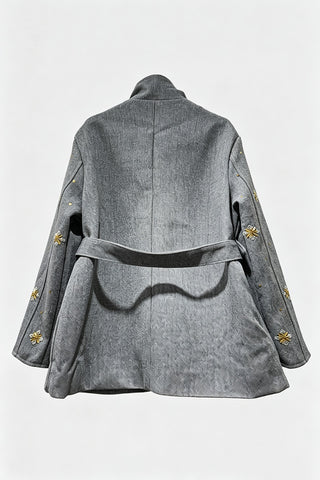 Embellished Utility Belted Jacket