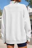 Mock Neck Drop Shoulder Sweatshirt