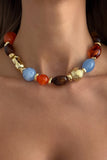 Mixed-Shape Beaded Collar Necklace