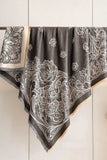 Floral Print Fringed Wrap Scarf