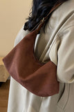Suede Slouchy Shoulder Bag
