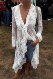 Floral Lace Long Sleeve Maxi Dress