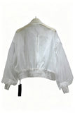 Sheer Castle Detail Bomber Jacket